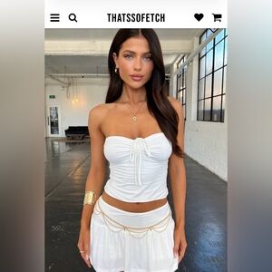 NWT That’s So Fetch strapless crop top